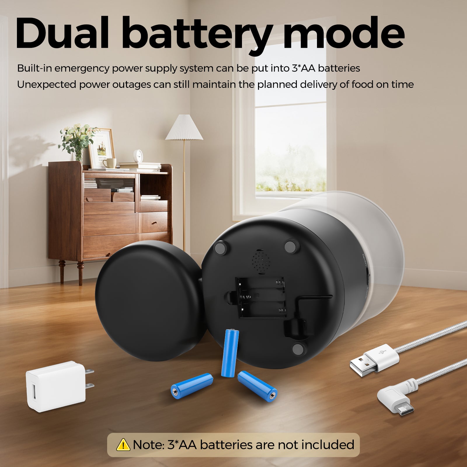 Automatic Cat Feeders Wifi 4L Timed Large Capacity Auto Dog Food Dispenser