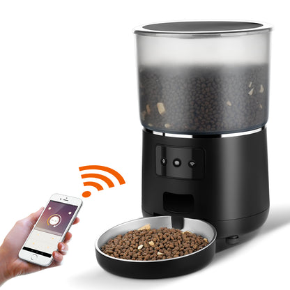 Automatic Cat Feeders Wifi 4L Timed Large Capacity Auto Dog Food Dispenser