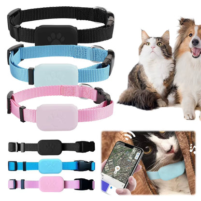 Pet GPS Tracker with Adjustable Collar Smart Pet Locator Cat Tracker for Cats and Dogs